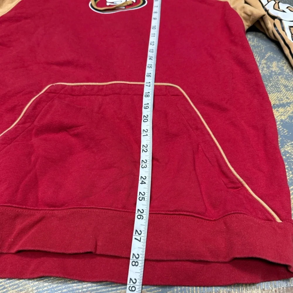 Reebok San Francisco 49ers Hooded Pull Over Sweater Helmet Medium Vintage NFL - Picture 5 of 8